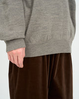 Fresh Service /  THERMAL JERSEY CREW NECK KNIT - GRAY