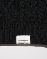 Fresh Service /  SHETLAND WOOL x SOLOTEX® TECH FISHERMAN SWEATER  - Black