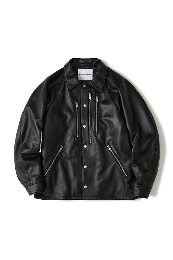 White Mountaineering /LEATHER COACH JACKET - WM2573214