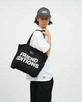 Fresh Service / FRIEND EDITIONS CANVAS ZIP TOTE BAG - BLACK