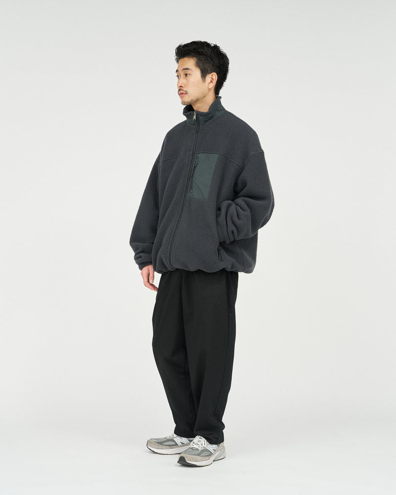 Fresh Service / HEAVY FLEECE ZIP-UP JACKET - Gray