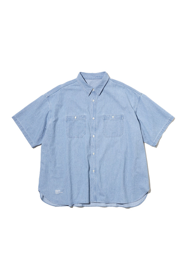 Fresh Service / LIGHT DENIM  S/S SHIRT  - LIGHT FADE