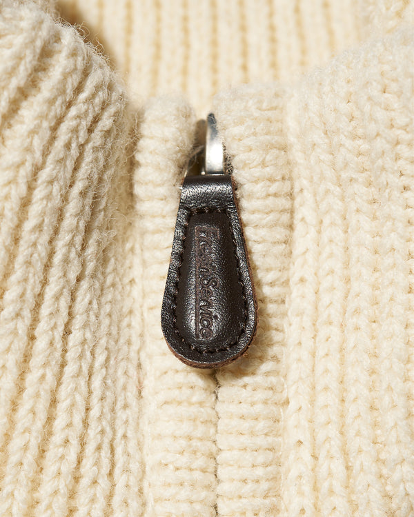 Fresh Service /  SHETLAND WOOL x SOLOTEX® TECH FISHERMAN ZIP-UP  - Ivory