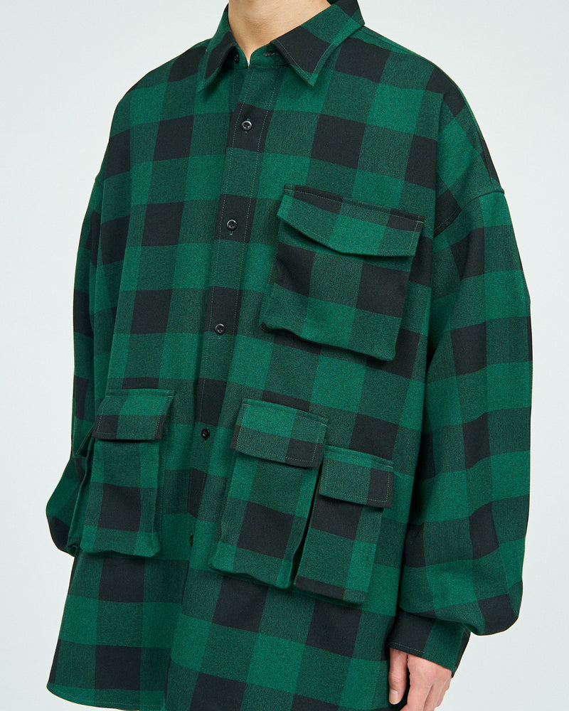 FreshService / Buffalo Check Multi Pocket Shirt