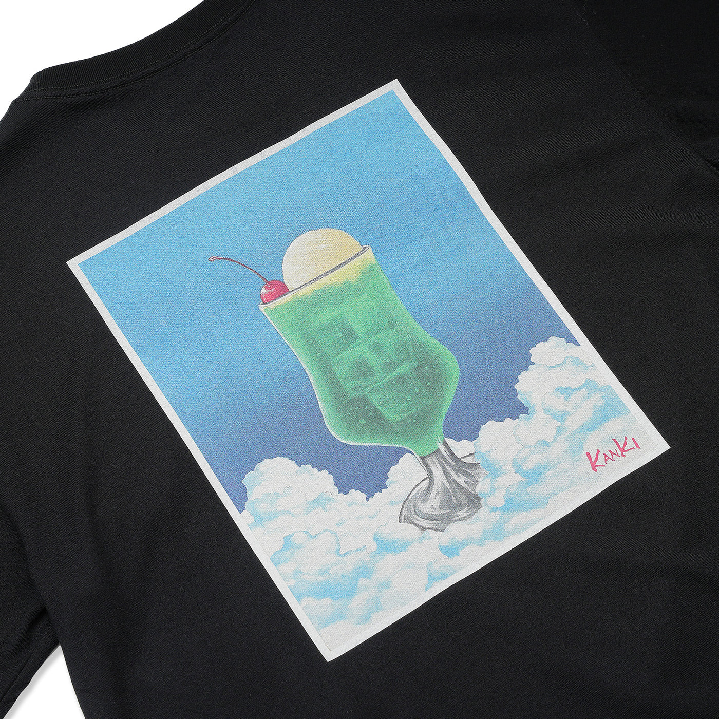 Hombre Nino / S/S PRINT TEE (CREAM SODA) - Black – redtriangle