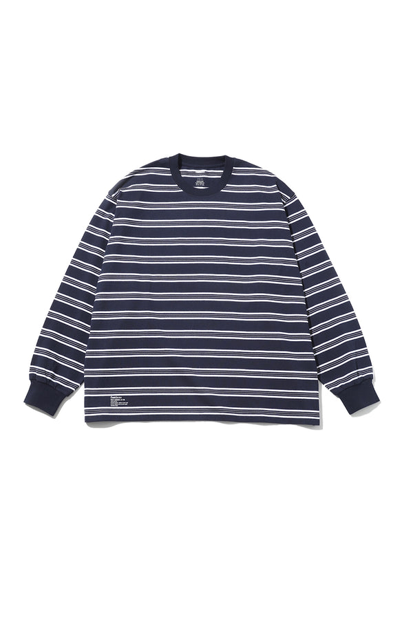 Fresh Service / Multi Border L/S Tee - Navy