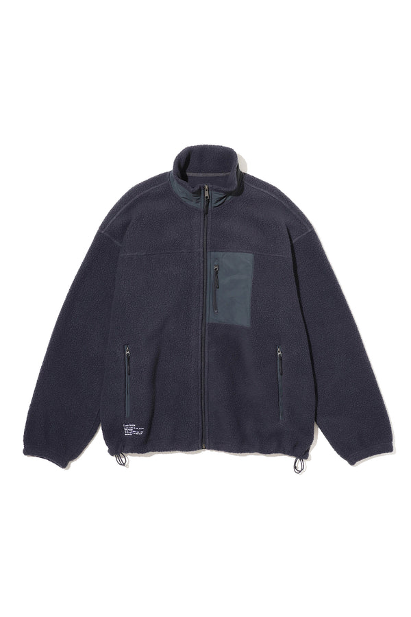 Fresh Service / HEAVY FLEECE ZIP-UP JACKET - Gray