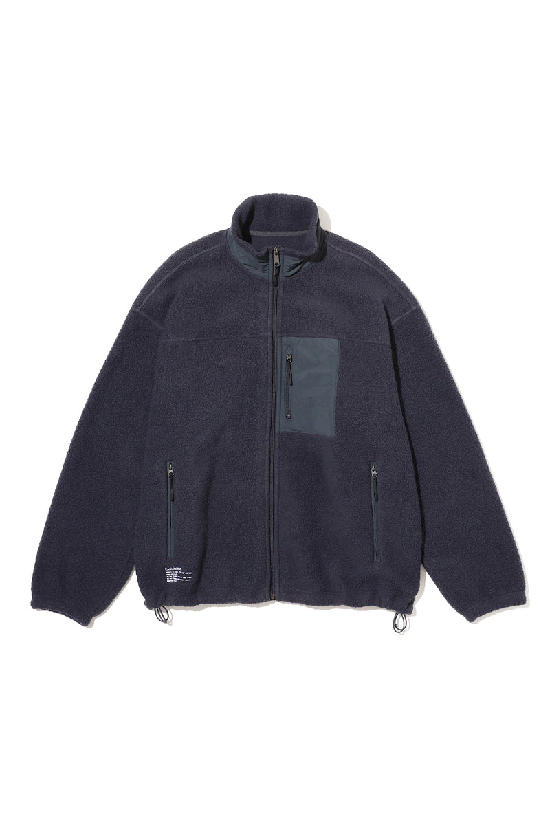 Fresh Service / HEAVY FLEECE ZIP-UP JACKET - Gray