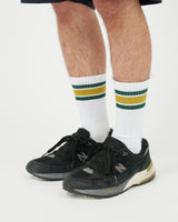 Fresh Service / 2-Pack Multi Stripe Socks - Yellow×Green