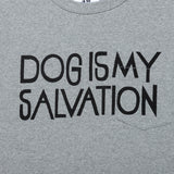 TACOMA FUJI RECORDS / DOG IS MY SALVATION Pocket Tee designed by Yachiyo Katsuyama - Heather Gray