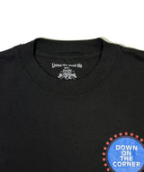 Down On The Corner / S/S D.S. Tee "Living The Good Life" - Black