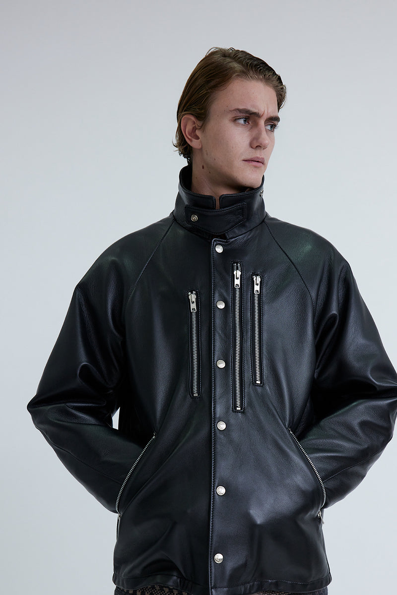 White Mountaineering /LEATHER COACH JACKET - WM2573214