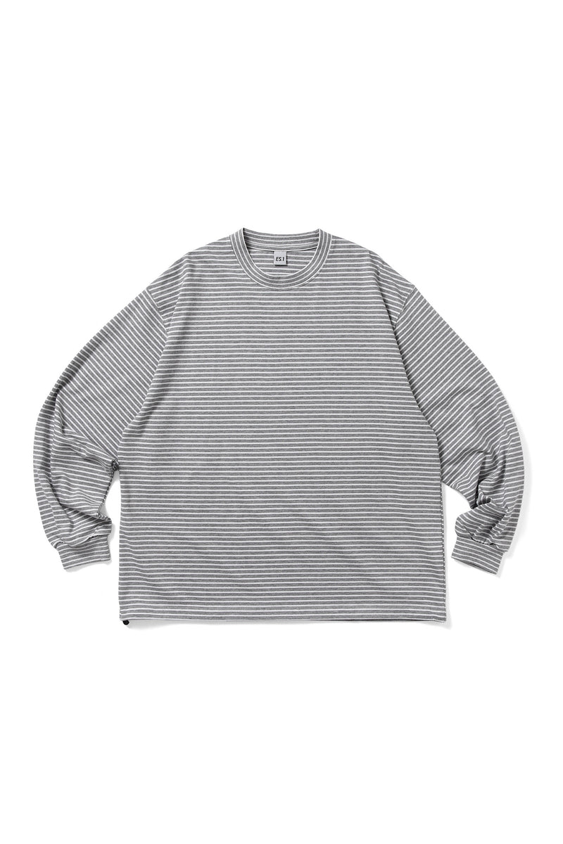 ES.1 / Border LS T -Shirt- Gray Border – redtriangle