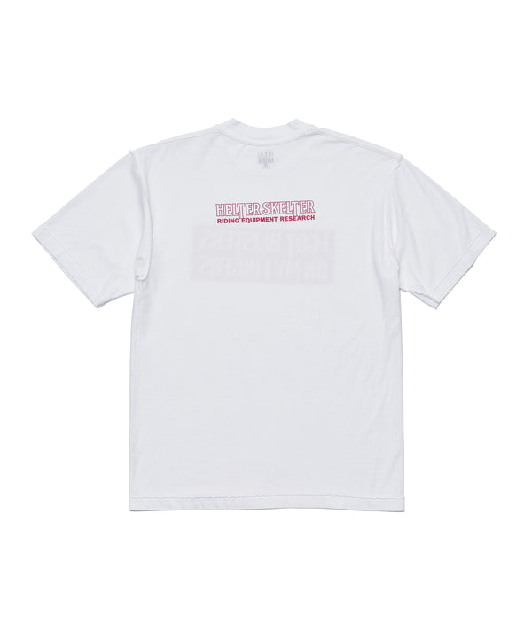 Riding Equipment Research / Logo Tee (MINE) - RER190/White*D.PINK