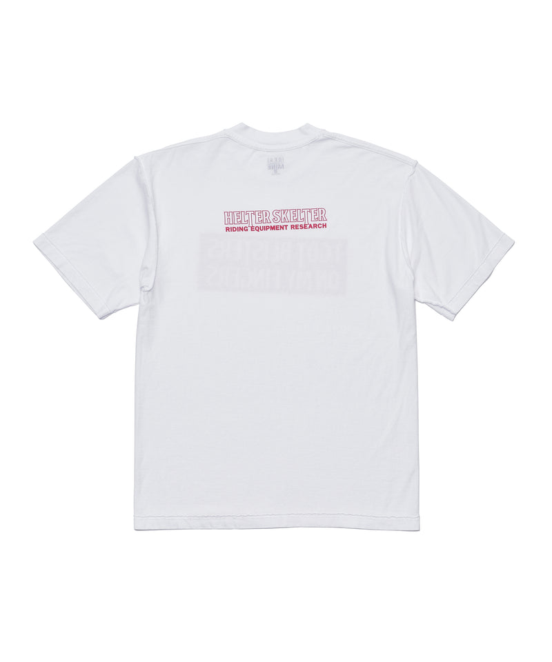 Riding Equipment Research / Logo Tee (MINE) - RER190/White*D.PINK