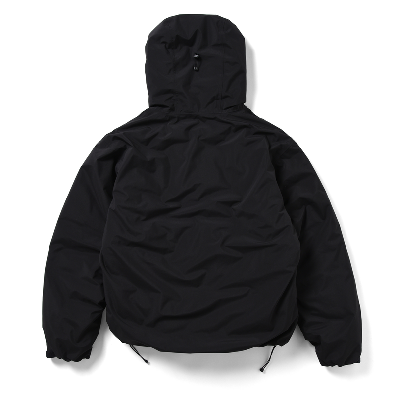ES.1 / 3lyr down Hoodie - Black