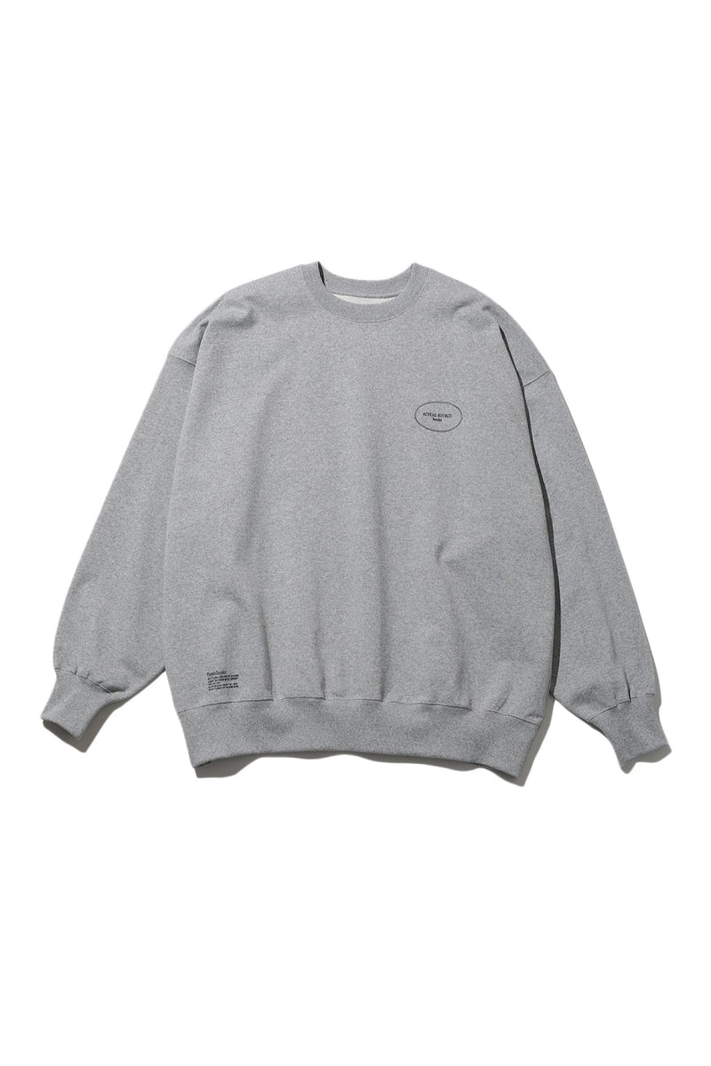 AS×FS / Light Oz Crew Neck Sweat "COMIC" - H.Gray