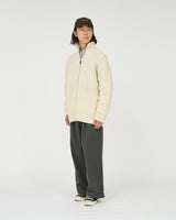 Fresh Service /  SHETLAND WOOL x SOLOTEX® TECH FISHERMAN ZIP-UP  - Ivory
