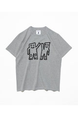 TACOMA FUJI RECORDS /STRETCH MEN Tee designed by James Ulmer - Heater Gray