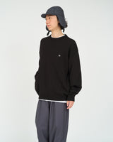 Fresh Service /  THERMAL JERSEY CREW NECK KNIT - BLACK