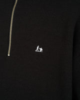 Fresh Service /  THERMAL JERSEY HARF ZIP KNIT - BLACK