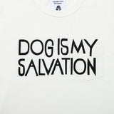 TACOMA FUJI RECORDS / DOG IS MY SALVATION Pocket Tee designed by Yachiyo Katsuyama - White