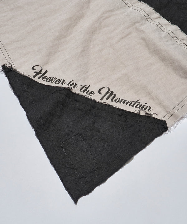 Mountain Research / Gauze Stole (long) - Black*L.Gray