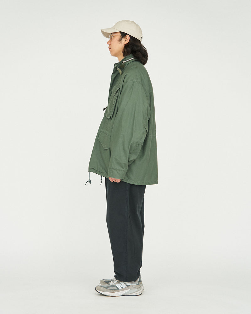 Fresh Service / Back Satin Field Jacket - Green