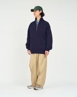 Fresh Service /  THERMAL JERSEY HARF ZIP KNIT - NAVY
