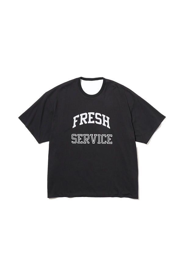 Fresh Service / REVERSIBLE  S/S TEE  - BLACK
