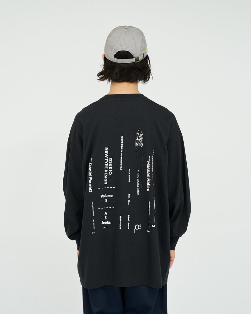 Fresh Service / AS×FS CORPORATE L/S TEE “BOOK STACK” - BLACK