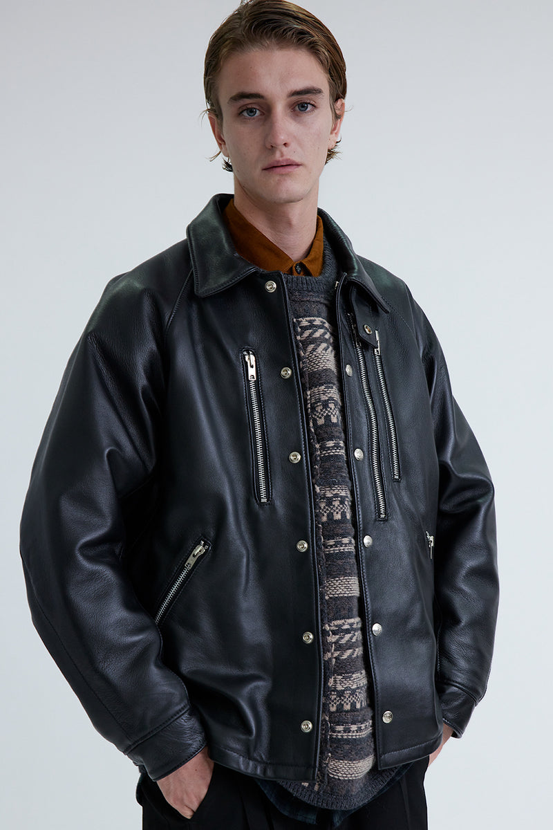 White Mountaineering /LEATHER COACH JACKET - WM2573214
