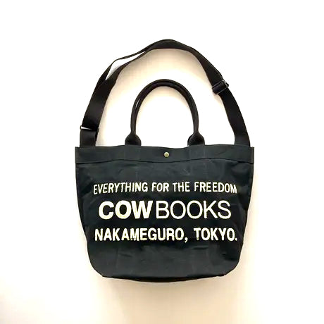 COW BOOKS/Bucket Shoulder-Black×Ivory