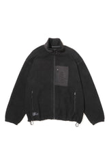 Fresh Service / HEAVY FLEECE ZIP-UP JACKET - Black