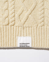 Fresh Service /  SHETLAND WOOL x SOLOTEX® TECH FISHERMAN ZIP-UP  - Ivory