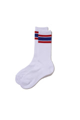 Fresh Service / 2-Pack Multi Stripe Socks - Blue×Red