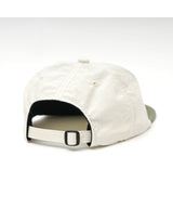 Garbage / SOFT BRIM 6 PANEL CAP LOW (HAPPY CHEMICALS) - OFF WHITE / ARMY GREEN BRIM (ARMY GREEN EMB)