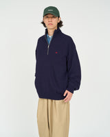 Fresh Service /  THERMAL JERSEY HARF ZIP KNIT - NAVY
