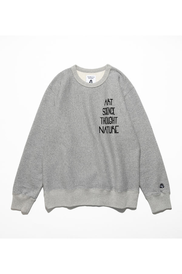 TACOMA FUJI RECORDS / Art Science Thoughts Nature SWEATSHIRT designed by Yachiyo Katsuyama - Heather Gray