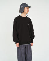 Fresh Service /  THERMAL JERSEY CREW NECK KNIT - BLACK