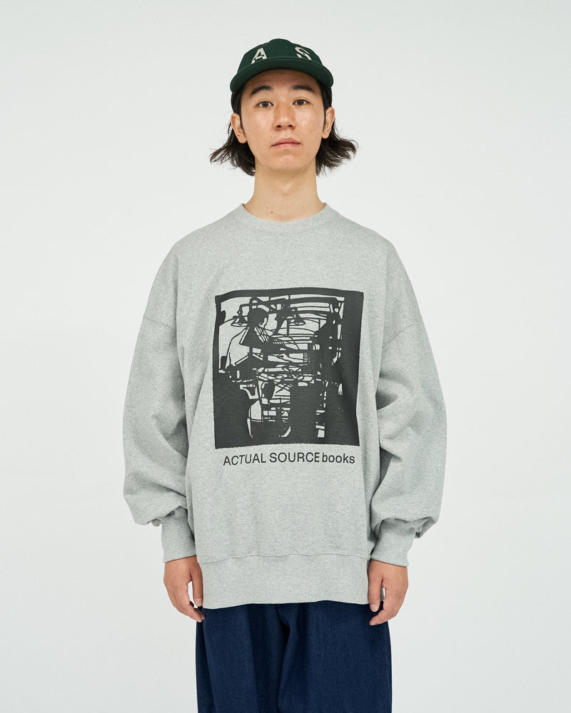 Fresh Service / AS×FS LIGHT OZ CREW NECK "LITHOGRAPH" - H.GRAY