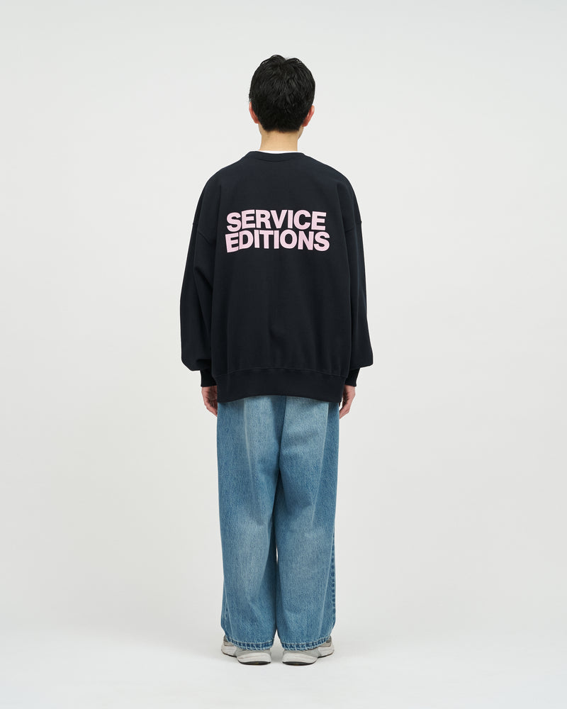 Fresh Service / FRIEND EDITIONS LIGHT OZ CREW NECK SWEAT - NAVY