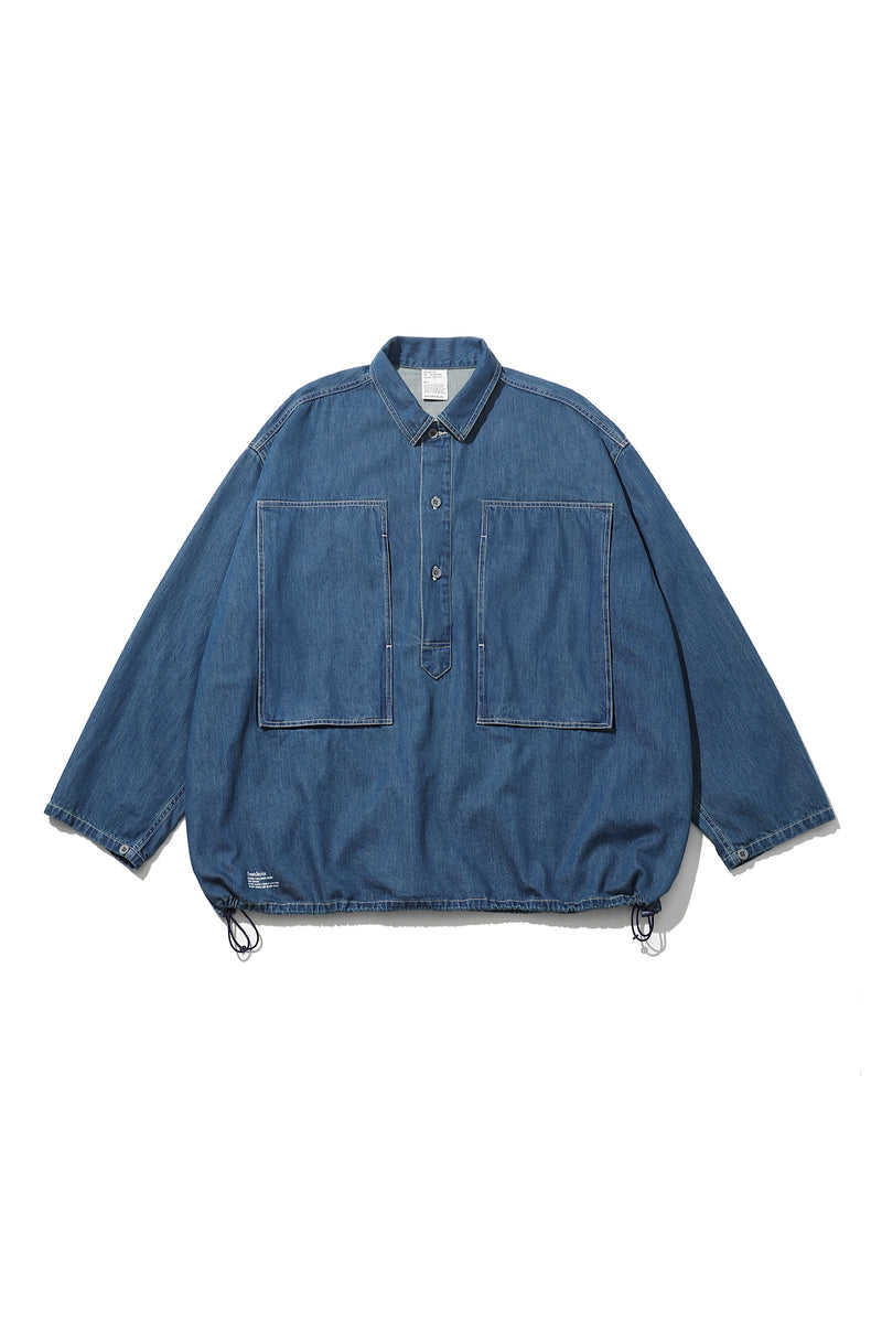 Fresh Service / Denim Pullover Shirt - Fade Indigo