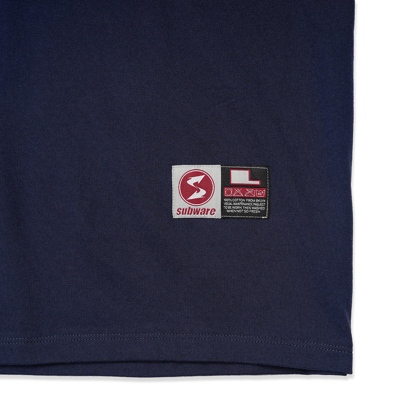 SUBWARE  / 3 DEADES OF SUBWARE SHORT SLEEVE TEE - NAVY