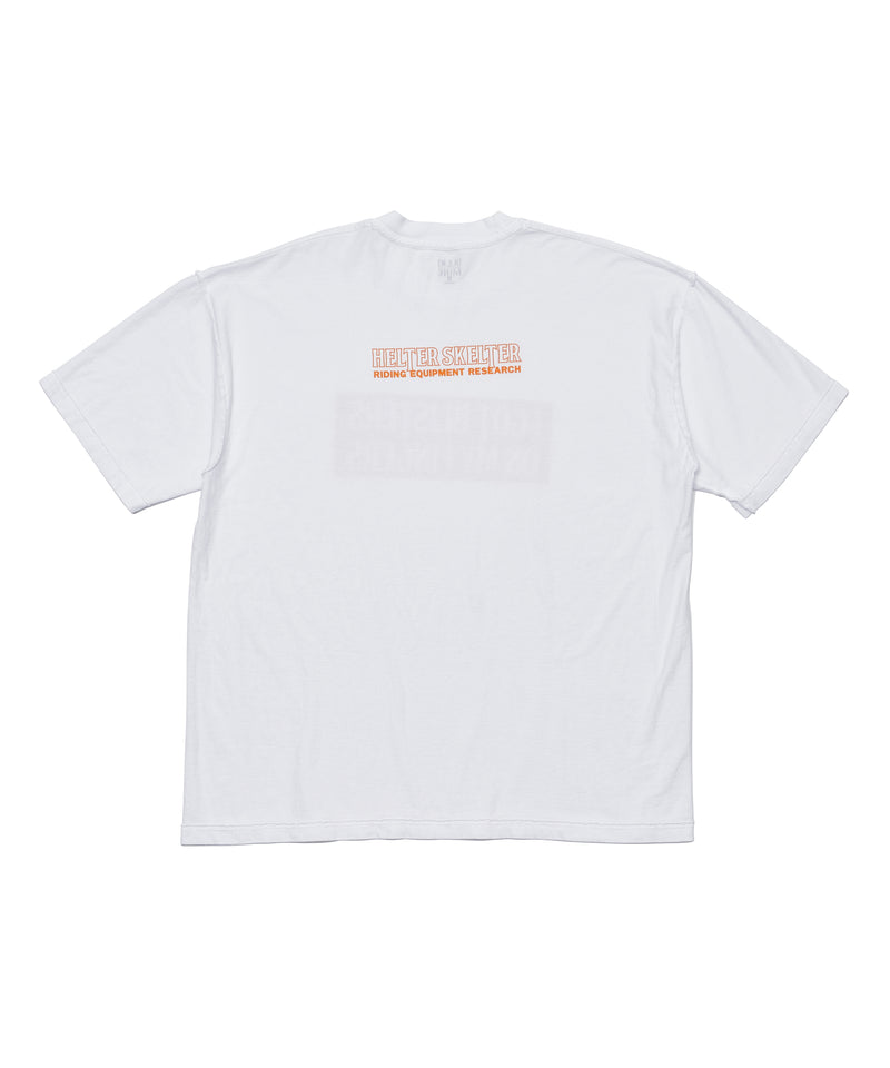 Riding Equipment Research / Logo Tee (MINE) - RER190/White*A.ORANGE