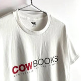 COW BOOKS /  COWBOOKS T-shirt -1st Logo /White×Red