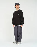 Fresh Service /  THERMAL JERSEY CREW NECK KNIT - BLACK