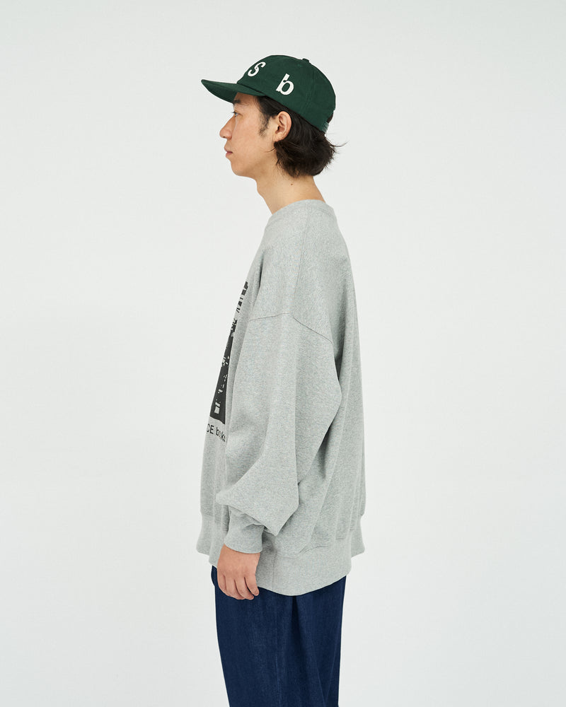 Fresh Service / AS×FS LIGHT OZ CREW NECK "LITHOGRAPH" - H.GRAY