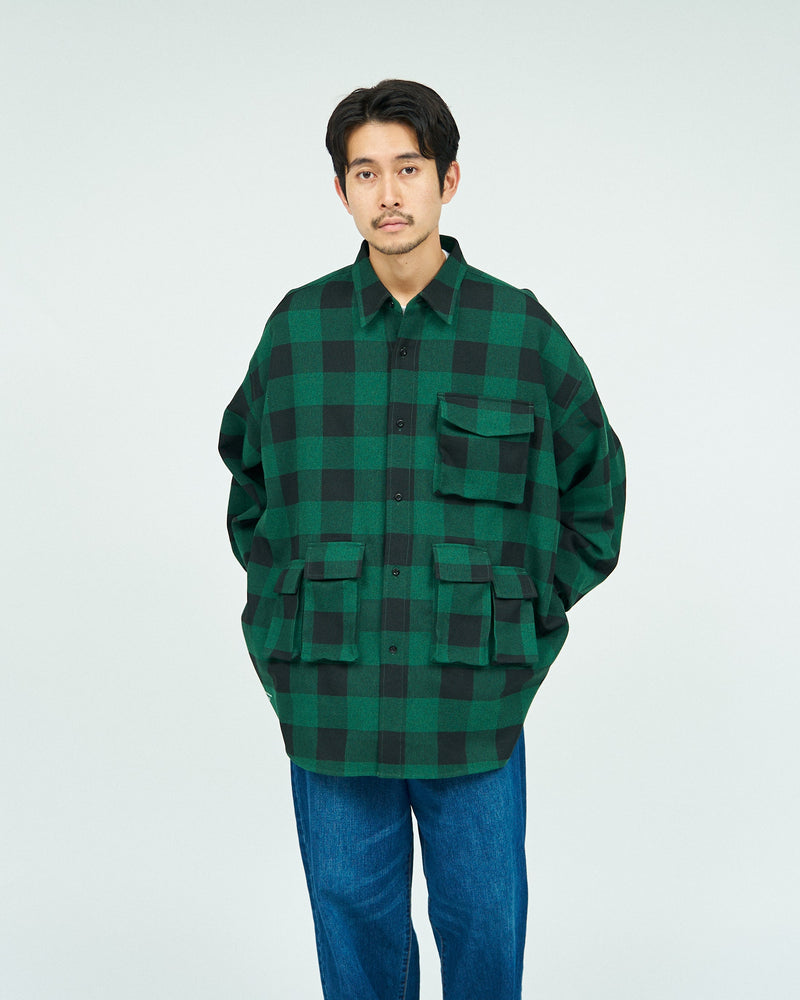 FreshService / Buffalo Check Multi Pocket Shirt