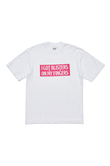 Riding Equipment Research / Logo Tee (MINE) - RER190/White*D.PINK